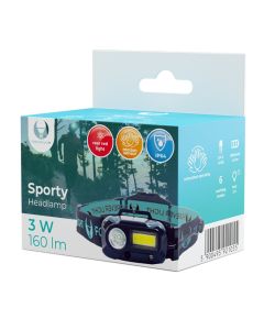 Forever Headlamp Sporty XP-E 3W + COB 3W LED - Φακός Κεφαλής με Κόκκινο LED στο Πίσω Μέρος - MT52841