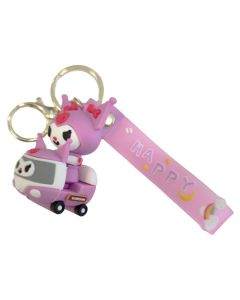 BEST FOR Hello Kitty Sanrio 3D Rubber Keychain Μπρελόκ - Kuromi Car