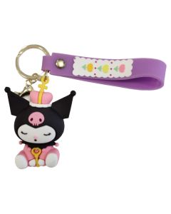 BEST FOR Hello Kitty Sanrio 3D Rubber Keychain Μπρελόκ - Kuromi Crown