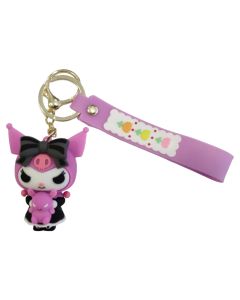 BEST FOR Hello Kitty Sanrio 3D Rubber Keychain Μπρελόκ - Kuromi Teddy Bear