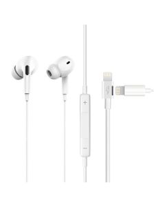 Sendem JH-015 Pop-Up Window Earphones Stereo Lightning Ακουστικά με Ενσωματωμένο Μικρόφωνο - White