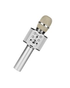 HOCO BK3 Ασύρματο Μικρόφωνο Bluetooth Karaoke - Silver