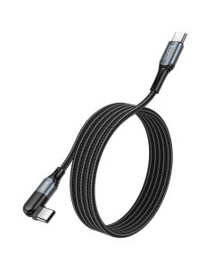 HOCO U100 Fast Charging Type-C to Type-C Cable PD 100W 1.2m Καλώδιο Φόρτισης - Black