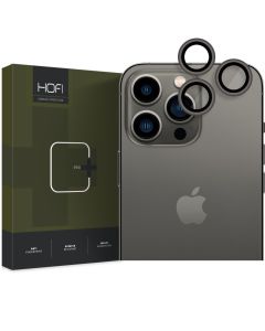 Hofi CAMRING PRO+ Camera Lens Tempered Glass Prοtector Black (iPhone 15 Pro / 15 Pro Max) 