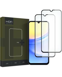 Hofi Glass Pro+ 9H Tempered Glass Screen Prοtector 2-Pack Black (Samsung Galaxy A15 4G / 5G / A25 5G)