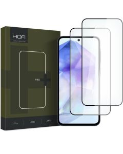 Hofi Glass Pro+ 9H Tempered Glass Screen Prοtector 2-Pack Black (Samsung Galaxy A35 5G / A55 5G)