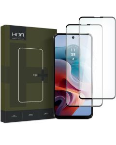 Hofi Glass Pro+ 9H Tempered Glass Screen Prοtector 2-Pack Black (Motorola Moto G34 5G)