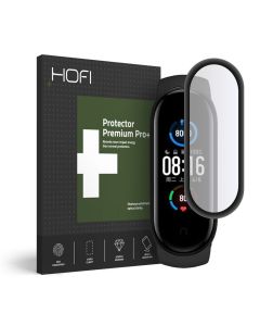 Hofi Hybrid 3D Full Face Αντιχαρακτικό Γυαλί 7H Tempered Glass Μαύρο (Xiaomi Mi Band 5 / 6)