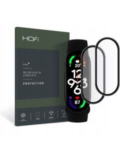 Hofi Hybrid 3D Full Face Αντιχαρακτικό Γυαλί 7H Tempered Glass 2pcs Μαύρο (Xiaomi Mi Band 7)