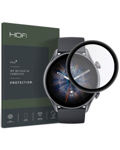Hofi Hybrid 3D Full Face Αντιχαρακτικό Γυαλί 7H Tempered Glass Μαύρο (Xiaomi Amazfit GTR 3 Pro)