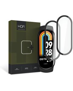 Hofi Hybrid 3D Full Face Αντιχαρακτικό Γυαλί 7H Tempered Glass 2pcs Μαύρο (Xiaomi Smart Band 8 / 8 NFC)