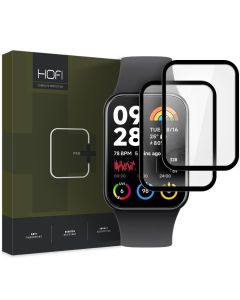 Hofi Hybrid 3D Full Face Αντιχαρακτικό Γυαλί 7H Tempered Glass 2pcs Μαύρο (Xiaomi Smart Band 8 Pro)