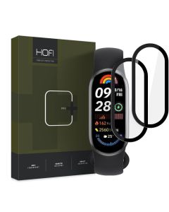 Hofi Hybrid 3D Full Face Αντιχαρακτικό Γυαλί 7H Tempered Glass 2pcs Μαύρο (Xiaomi Smart Band 9 / 9 NFC)
