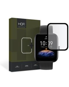 Hofi Hybrid 3D Full Face Αντιχαρακτικό Γυαλί 7H Tempered Glass Μαύρο (Xiaomi Amazfit Bip 3 / 3 Pro)