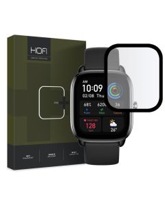 Hofi Hybrid 3D Full Face Αντιχαρακτικό Γυαλί 7H Tempered Glass Μαύρο (Xiaomi Amazfit GTS 4 Mini)