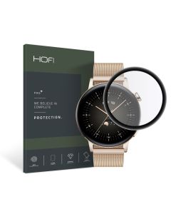 Hofi Hybrid 3D Full Face Αντιχαρακτικό Γυαλί 7H Tempered Glass Μαύρο (Huawei Watch 3 42mm)