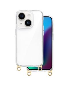 Hook Clear Hybrid Case for Lanyard Σκληρή Θήκη Gold (iPhone 11)