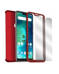 360 Full Cover Case & Tempered Glass - Red (Samsung Galaxy A40)