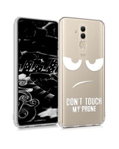 KWmobile Slim Fit Gel Case Don't touch my phone (46200.01) Θήκη Σιλικόνης Διάφανη / Λευκή (Huawei Mate 20 Lite)