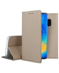 Forcell Smart Book Case με Δυνατότητα Stand Θήκη Πορτοφόλι Gold (Huawei Mate 20 Pro)