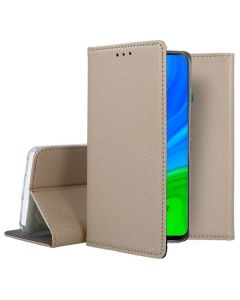 Forcell Smart Book Case με Δυνατότητα Stand Θήκη Πορτοφόλι Gold (Huawei P Smart 2020) - MT37213