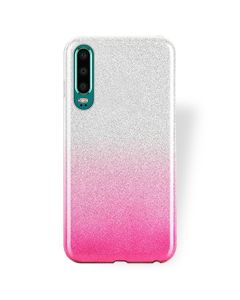 Forcell Glitter Shine Cover Hard Case Clear / Pink (Huawei P30)