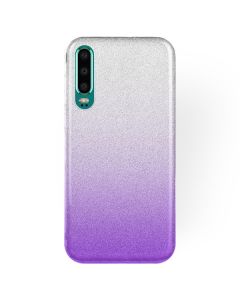 Forcell Glitter Shine Cover Hard Case Clear / Violet (Huawei P30)