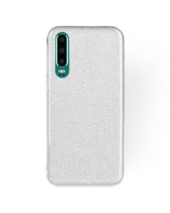 Forcell Glitter Shine Cover Hard Case Silver (Huawei P30)