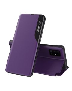 Eco Leather View Case Θήκη Πορτοφόλι με Stand - Purple (Huawei P40 Pro)
