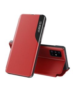 Eco Leather View Case Θήκη Πορτοφόλι με Stand - Red (Huawei P40 Pro)