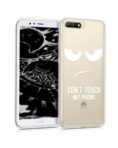 KWmobile Θήκη Σιλικόνης Slim Fit Silicone Case (44877.03) Don't touch my phone (Huawei Y6 2018)