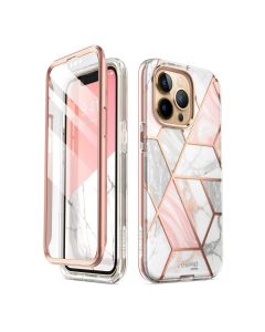 i-Blason Ανθεκτική Θήκη Cosmo Full Body Case With Built-In Screen Protector Marble Pink (iPhone 13 Pro)