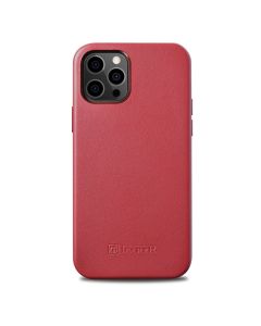 iCarer Genuine Leather Case MagSafe Δερμάτινη Θήκη Συμβατή με MagSafe (iPhone 12 Pro Max) - Red