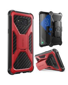 i-Blason Ανθεκτική Θήκη Transformer Heavy Duty Case with Kickstand Red / Black Carbon (Samsung Galaxy S8 Plus)