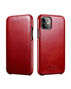 iCarer Vintage Series Curved Edge Δερμάτινη Θήκη Red (iPhone 11 Pro Max)