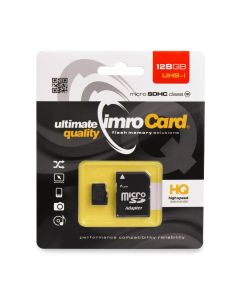 Imro Memory Card microSDHC 128GB - Class 10 with Adapter