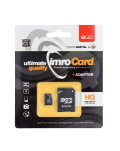 Imro Memory Card microSDHC 8GB - Class 10 with Adapter - MT33845