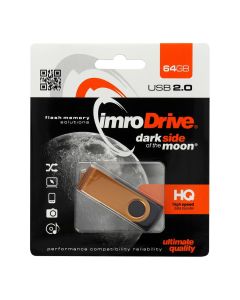 Imro Dark Side Moon USB 2.0 Flash Drive Memory Stick 64GB Gold