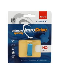 Imro Edge USB 2.0 Flash Drive Memory Stick 16GB Blue