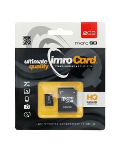Imro Memory Card microSDHC 2GB - Class 6 with Adapter - MT58263