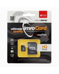 Imro Memory Card microSDHC 8GB - Class 4 with Adapter