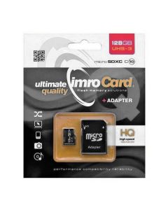 Imro Memory Card microSDXC 128GB - Class 10 UHS-3 with Adapter
