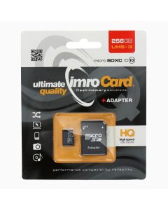 Imro Memory Card microSDXC 256GB - Class 10 UHS-3 with Adapter