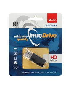 Imro USB 2.0 Flash Drive Memory Stick 8GB Black