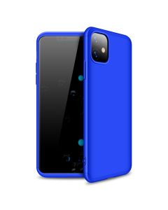 360 Full Cover Case & Tempered Glass - Blue (iPhone 11)