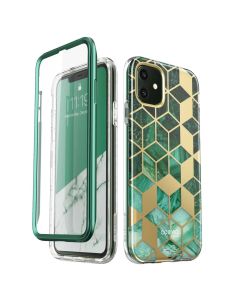 i-Blason Ανθεκτική Θήκη Cosmo Full Body Case With Built-In Screen Protector Marble Green (iPhone 11)