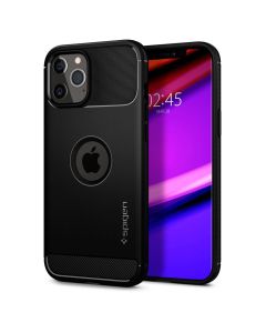 Spigen Rugged Armor Tough Case (ACS01700) Matte Black (iPhone 12 / 12 Pro)