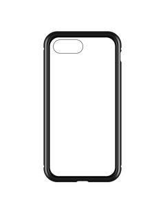 Wozinsky Magneto Full Glass Case - Μαγνητική Θήκη Clear / Black (iPhone 7 / 8 / SE 2020 / 2022)