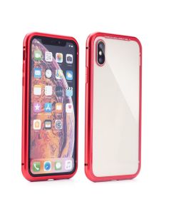 Magneto Bumper Case - Μαγνητική Θήκη Clear / Red (iPhone X / Xs)