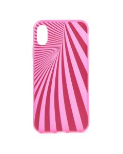 Slim Fit Gel Case Pink Rays Θήκη Σιλικόνης Ροζ (iPhone X / Xs)